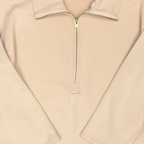 Women's J.‎ CREW University Half-Zip Oversize w/Pockets Pink Sweatshirt- Size XS - Picture 4 of 12